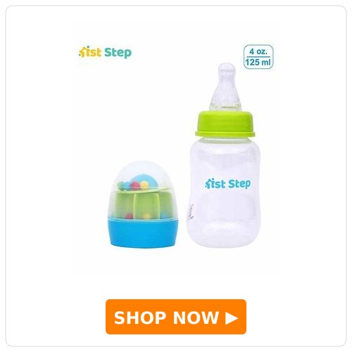 1st Step Feeding Bottle With Rattle Hood 1st Step Feeding Bottle With Rattle Hood
