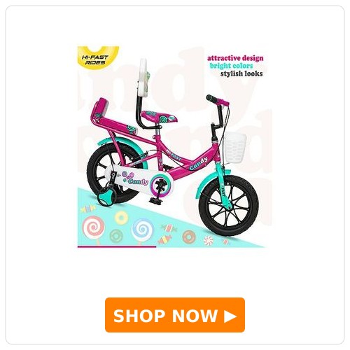 Hi-Fast Candy Unisex Kids Cycle With Back Seat and 95% Assembled 14 T Road Cycle
