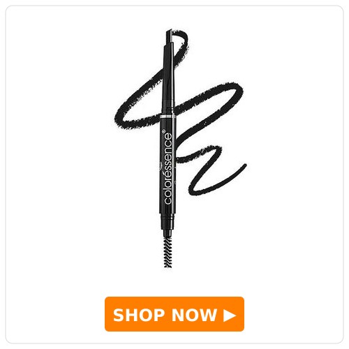 Coloressence 2 In 1 Dual Function Brow Filling Pencil With Spoolie Shaping Brush Eyebrow Styler Black - 0.25 gm