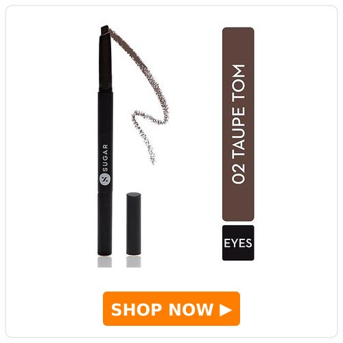 SUGAR Cosmetics Arch Arrival Brow Definer Brow Pencil with Spoolie Lasts Upto 12hrs Pigmented Eyebrow Pencil Long Lasting & Natural Finish 3.5g Grey Brown