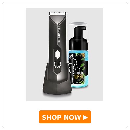 urbangabru Body Hair Trimmer For Men And Intimate Wash - 100 Ml - Combo Men's Gromming Shaver , Black