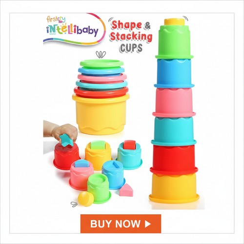 IntelliBaby 3-in-1 Shape & Stacking Cups - Review IntelliBaby 3-in-1 Shape & Stacking Cups - Review