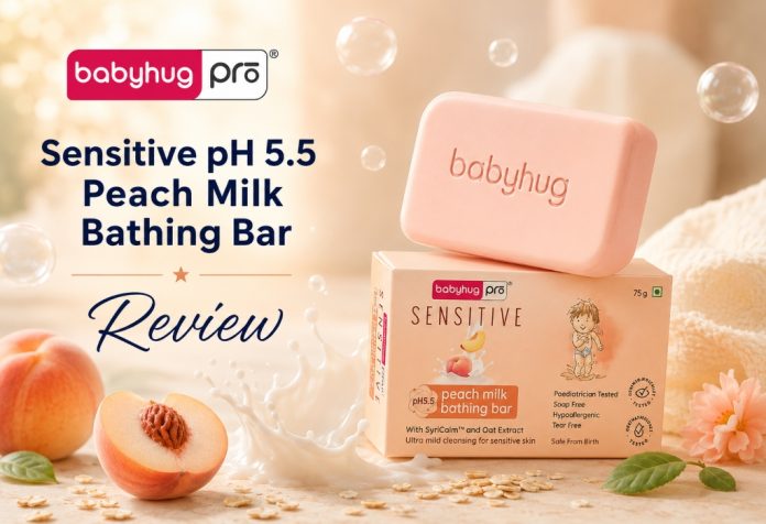 Babyhug Pro Sensitive pH 5.5 Peach Milk Bathing Bar