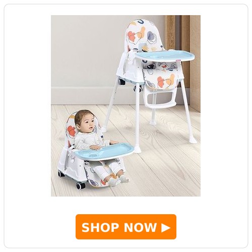 Babyhug 3 in 1 Comfy High Chair with Printed Cushion - White| High Chair, Feeding Chair & Booster Chair| Adjustable Double Food Tray| Removable PU Leather Seat| Safety Harness| Removable Footrest Babyhug 3 in 1 Comfy High Chair with Printed Cushion - White| High Chair, Feeding Chair & Booster Chair| Adjustable Double Food Tray| Removable PU Leather Seat| Safety Harness| Removable Footrest
