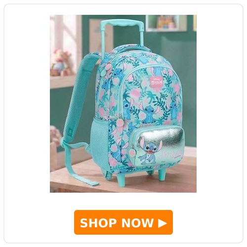 Disney Stitch Height 16 Inches Trolley School Bag