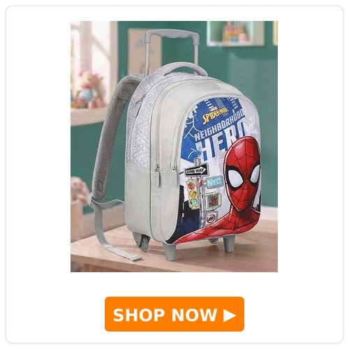 Spider Man Height 18 Inches Trolley School Bag 35 Litres With 3 Compartments - Grey