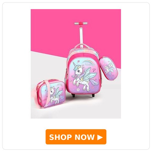NOVEX Unicorn 17" Kids Backpack Trolley Bag 