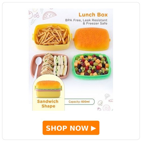 Fab N Funky Burger Shape Lunch Box
