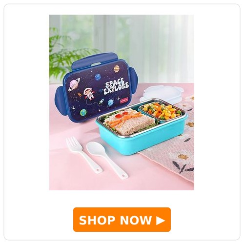 Babyhug Space Stainless Steel Lunch Box Babyhug Space Stainless Steel Lunch Box