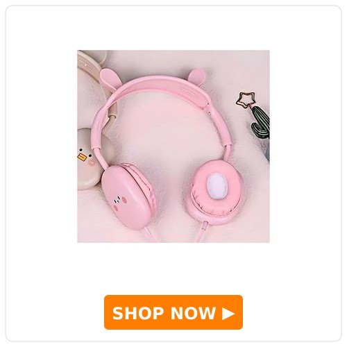 YAMAMA Bibi Bunny Earphone for Kids, 3.5mm Jack On Ear Wired Cute Headphone, Stereo with Mic Earphone, Stylish Headphones for Girls Boys, Birthday Gift for Girls - Pink YAMAMA Bibi Bunny Earphone for Kids, 3.5mm Jack On Ear Wired Cute Headphone, Stereo with Mic Earphone, Stylish Headphones for Girls Boys, Birthday Gift for Girls - Pink