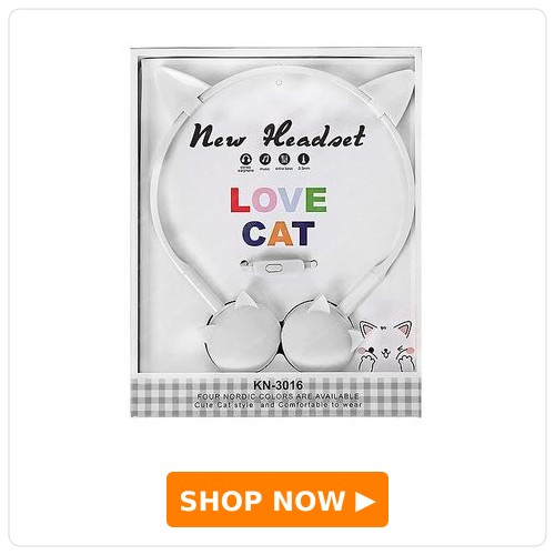 Bunie Cute Cat Themed Stylish Wired Earphone White Bunie Cute Cat Themed Stylish Wired Earphone White