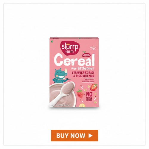 Slurrp Cereal Ragi, Rice and Strawberry with Milk - Review