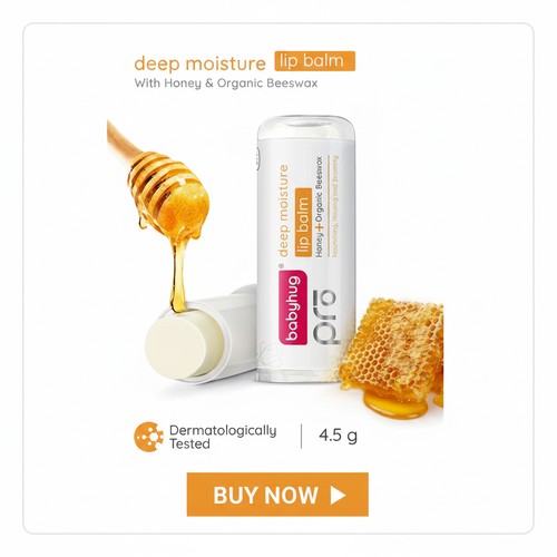 Babyhug Pro Deep Moisture Honey & Organic Beeswax Lip Balm 