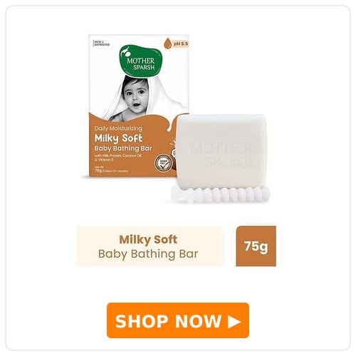 Mother Sparsh Baby Daily Moisturising Milky Soft Baby Bathing Bar