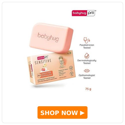 Babyhug Pro Sensitive pH 5.5 Peach Milk Bathing Bar