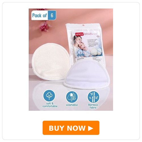 Babyhug Reusable 3 Layer Bamboo Breast Pads Babyhug Reusable 3 Layer Bamboo Breast Pads