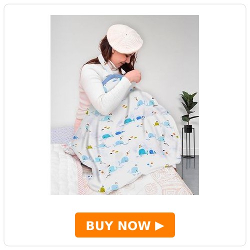 Mom's Home Whale Printed Cotton Muslin Nursing Cover For Breastfeeding - Review