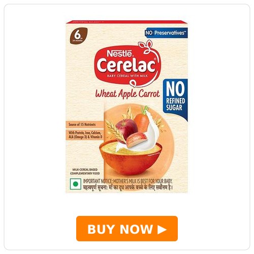 Nestle Cerelac Fortified Baby Cereal with Milk, Wheat Apple Carrot
