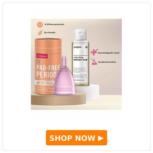 Sirona Reusable Medium Size Menstrual Cup and Intimate Wash - 100 ml