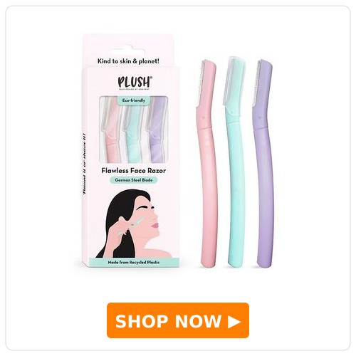 Plush Flawless Face & Eyebrow Razor | Pack of 3 | Quick & Painless Shave Plush Flawless Face & Eyebrow Razor | Pack of 3 | Quick & Painless Shave