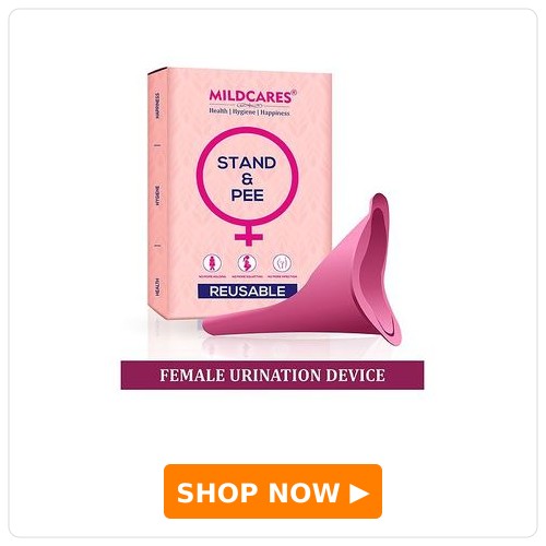 MildCares Silicone Stand and Pee Reusable Female Urination Device For Women Pregnant Women Joint Pain Patients & Travelers Reduces The Risk Of UTI Infections (Pack of 1) MildCares Silicone Stand and Pee Reusable Female Urination Device For Women Pregnant Women Joint Pain Patients & Travelers Reduces The Risk Of UTI Infections (Pack of 1)