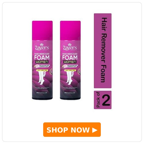 Zavers Hair Remover Foam For Women_75ml Each Pack of 2 Zavers Hair Remover Foam For Women_75ml Each Pack of 2