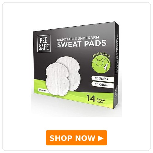 Pee Safe Disposable & Straight Underarm Sweat Pads - Pack Of 14