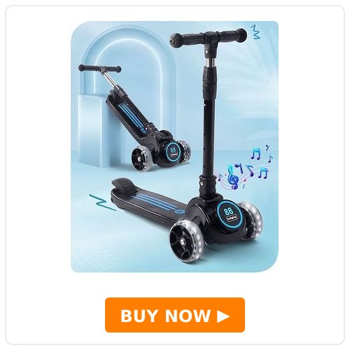 Babyhug 3 Wheel Blue & Black Foldable Kids Scooter 