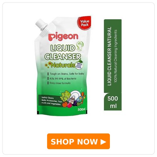 Pigeon Feeding Bottle Accessories & Vegetables Liquid Cleanser Naturals Refill Pack -500 ml