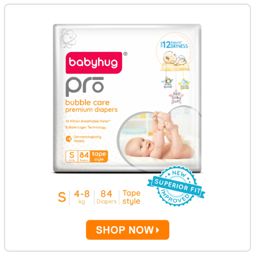 Babyhug Pro Bubble Care Premium Tape Style Diaper Babyhug Pro Bubble Care Premium Tape Style Diaper