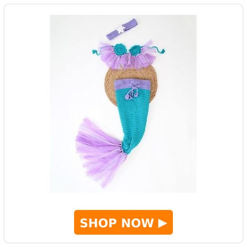 Woonie Mermaid Tale Costume Photo Prop Set 
