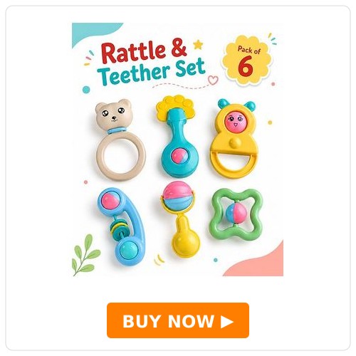 Babyhug Animal Shaped Baby Rattle Set Babyhug Animal Shaped Baby Rattle Set