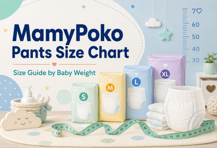 MamyPoko Pants Size Chart and Size Guide