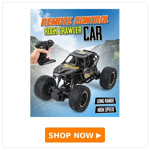 TOYSIRE Remote Control Off-Road Climbing Car TOYSIRE Remote Control Off-Road Climbing Car with Remote Control Powerful All-Terrain Tires Rechargeable Battery & USB Charging Cable - Black