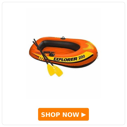 Yamama Explorer 200 Inflatable Boat Set with Mini Air Pump - Orange