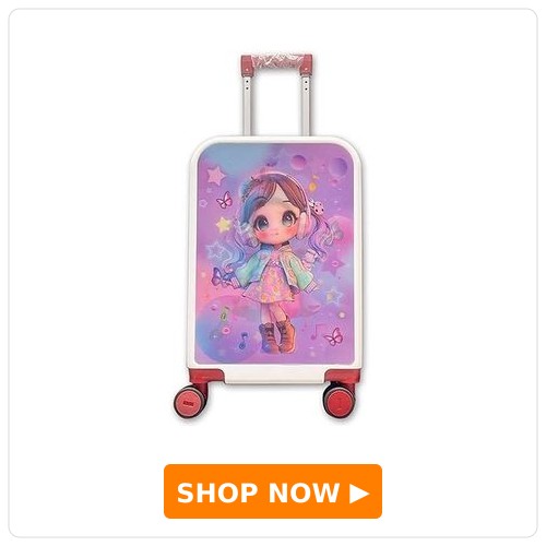 Winnies Kids Suitcase Winnies 20 Inch Kids Suitcase with 4 Wheel- Pink