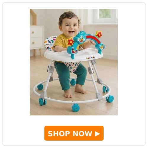 Fab n Funky Foldable Round Baby Walker