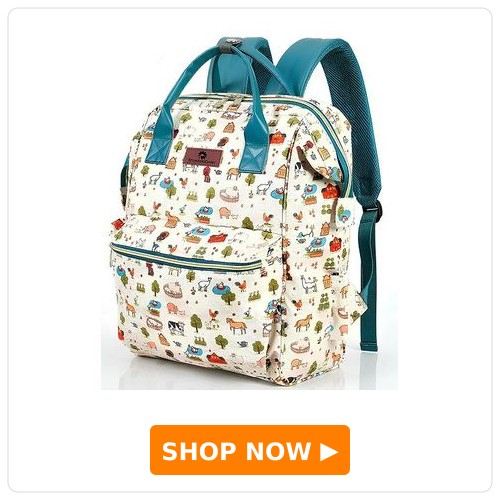 StarAndDaisy Baby Diaper Bag StarAndDaisy Baby Diaper Bag for Mother Travel Diaper with Laptop Pocket Animal Print - Blue