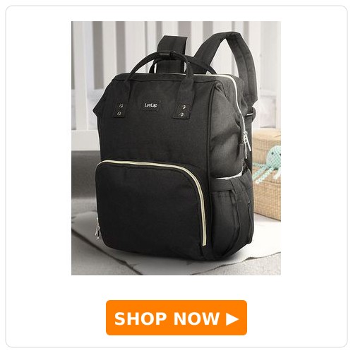 LuvLap Diaper Bag LuvLap Lily Travel Multifunctional Waterproof Diaper Bag-Backpack Cum Tote bag (Black)