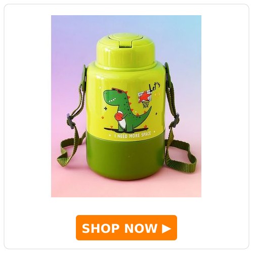 Dino Lets Play Straw Sipper Bottle 1000 ml with Strap - Green| BPA Free| Ideal for School, Home & Travel|Freezer Safe| Lightweight & Leak Resistant| Boys & Girls