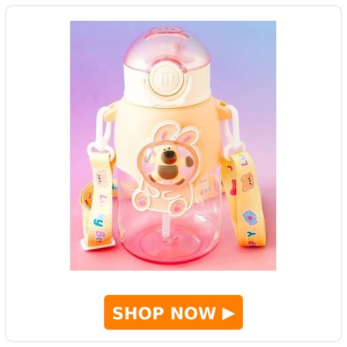 Bunny Bear Straw Sipper Bottle 650ml - Beige| BPA Free| Leak-Resistant & Freezer Safe| Ideal for School, Home & Travel| Wate Bottle for School Going Boys & Girls