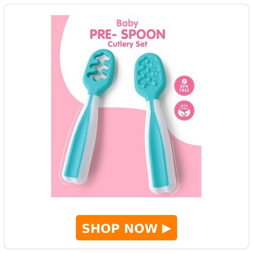 Babyhug Pre Spoon Baby Cutlery Set Pack of 2 - Blue