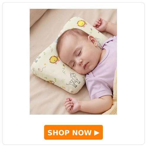 Babyhug Premium Rectangular Memory Foam Head Shaping Baby Pillow Animal Theme- Green| Prevents Flat-Head Syndrome| Firm and Supportive| Supports Neck and Shoulders| Soft Breathable Fabric| Washable| Travel Friendly| Suitable for New Born