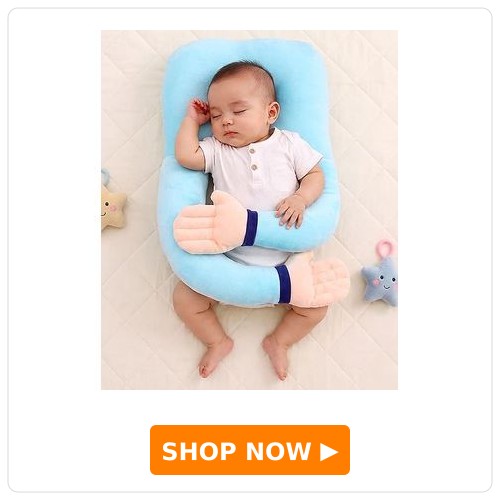 Zoe Baby Hugging Pillow - Blue| Soft Baby Support Pillow| Ergonomic Head & Neck Support| Breathable & Skin-Friendly Fabric| Lightweight & Comfortable| 0-6 Months| Prevents Startling Reflex in Newborn