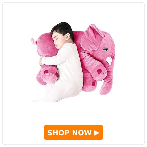 DearJoy Elephant Shaped Baby Pillow - Pink
