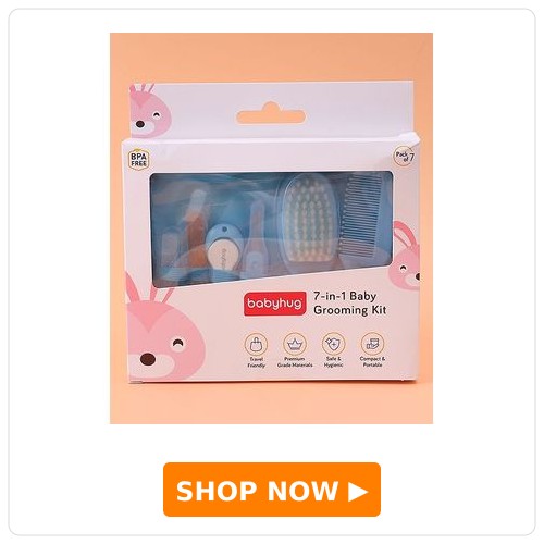 Babyhug Grooming Kit - Blue, 7 Pieces Babyhug Grooming Kit Blue - 7 Pieces