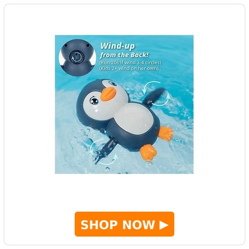 ADKD Swimming Penguin Wind Up Bath Toy