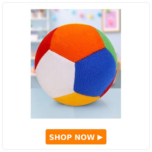 Babyhug Soft Baby Ball Babyhug 11 cm Soft Baby Ball for Toddlers | Multicolour Plush Ball Toy for Sensory Play, Motor Skills & Bonding | Lightweight, Safe & Easy to Hold | Early Development Activity Toy | BIS