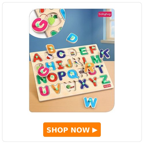 Babyhug Capital Alphabet Wooden Board Puzzle Babyhug Capital Alphabet Wooden Board Puzzle