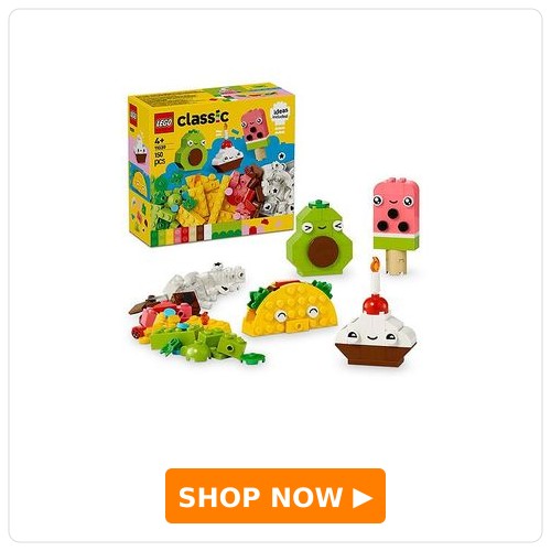 LEGO Classic Creative Food Friends Imaginative Pretend-Play Toy Building Blocks 150 Pieces - 11039